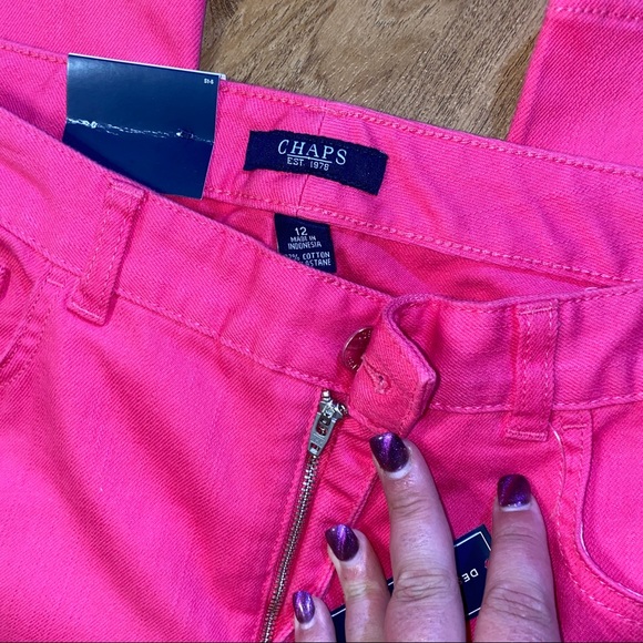Chaps Jeans Nwt Pink Chaps Madden Straight Jeans Size 2 Poshmark